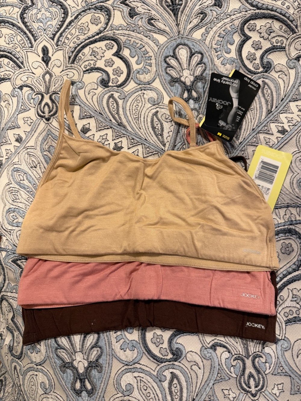 Set of 3 Jockey Seamless Bralettes in Tan, Mauve, Brown NWT - Women’s Medium